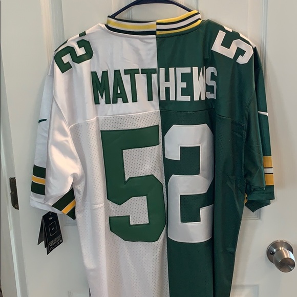 Green and White Clay Matthews Packers Jersey - Picture 2 of 4